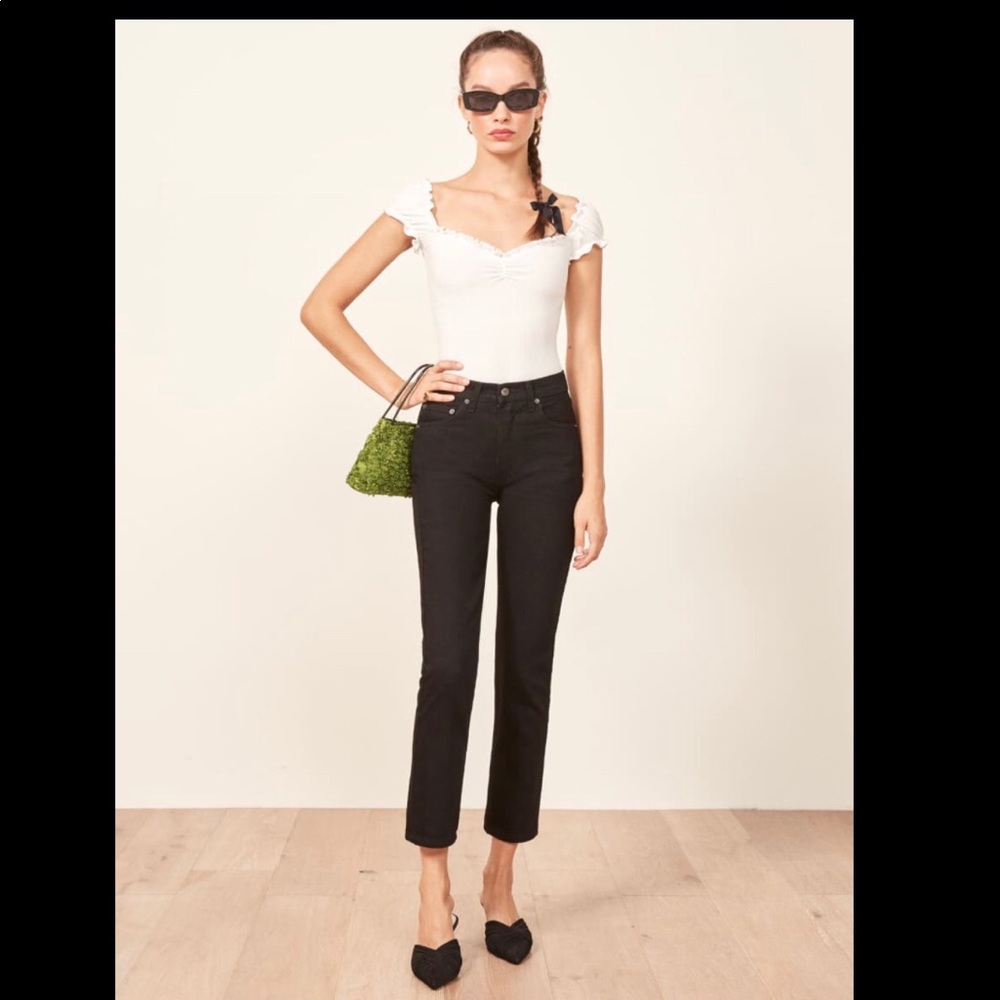 Reformation Julia cropped Cigarette Jean